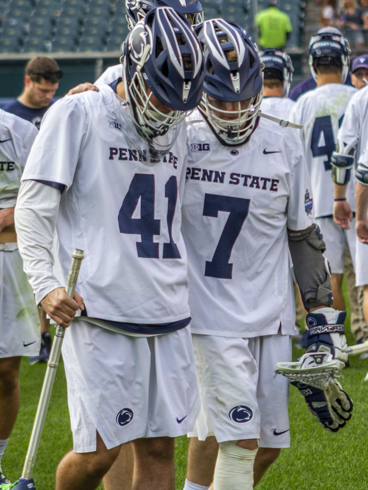 Penn State men's lacrosse NCAA semifinal vs Yale, Trevor Scollins (41) and TJ Malone (7)